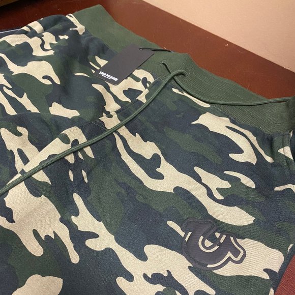 True Religion Mens Multicolor Camouflage Drawstring Pockets Sweatpants Sz XL XXL - Picture 3 of 5